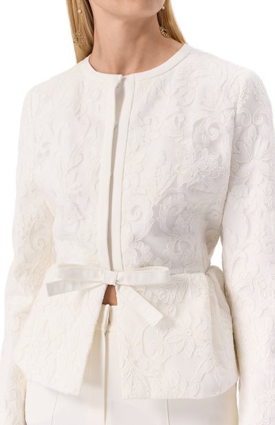 Жакет GIAMBATTISTA VALLI белого цвета по цене 399500 руб., арт. 25SSPVCA6022-02STA, фото 5 Жакет GIAMBATTISTA VALLI, арт. 25SSPVCA6022-02STA, фото 5