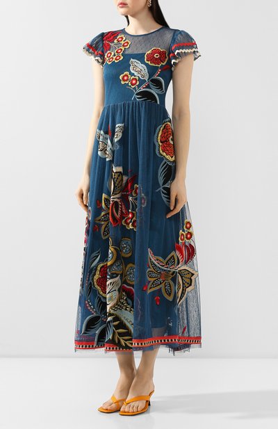 Платье-миди REDVALENTINO темно-синего цвета по цене 135000 руб., арт. TR0VA11W/51T, фото 3 Платье-миди REDVALENTINO, арт. TR0VA11W/51T, фото 3