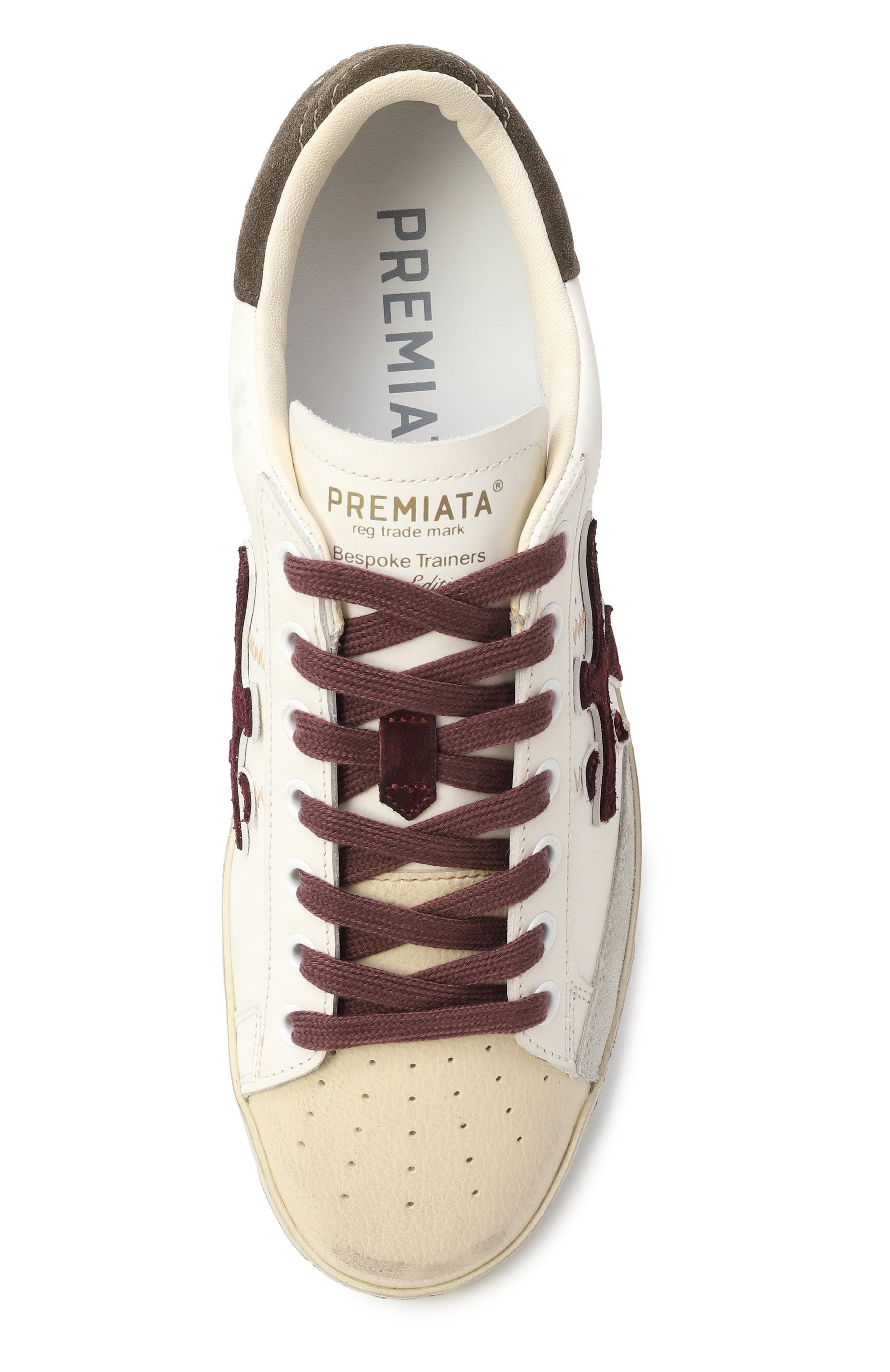 Комбинированные кеды steven-d PREMIATA белого цвета по цене 33000 руб., арт. STEVEND/VAR 7628, фото 6 Комбинированные кеды steven-d PREMIATA, арт. STEVEND/VAR 7628, фото 6