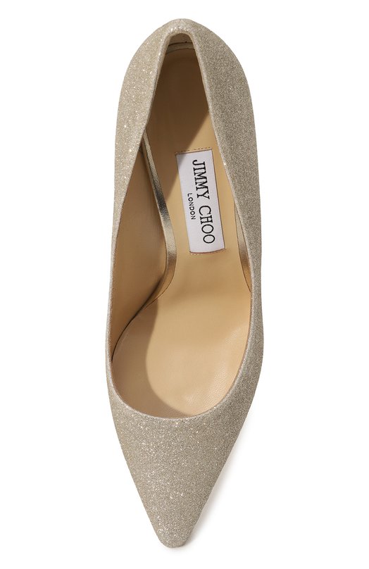 Текстильные туфли Romy 100 Jimmy Choo R0MY 100/DGZ Серебряный  R0MY 100/DGZ Фото 6