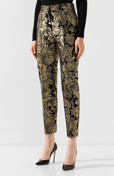 Брюки DOLCE & GABBANA золотого цвета по цене 99500 руб., арт. FTA93T/HJMF3, фото 3 Брюки DOLCE & GABBANA, арт. FTA93T/HJMF3, фото 3