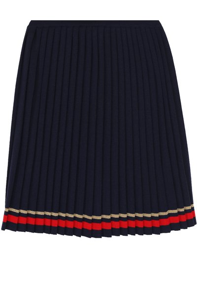 Плиссированная юбка с контрастной отделкой GUCCI, арт. 478565/X9B21, фото 1
