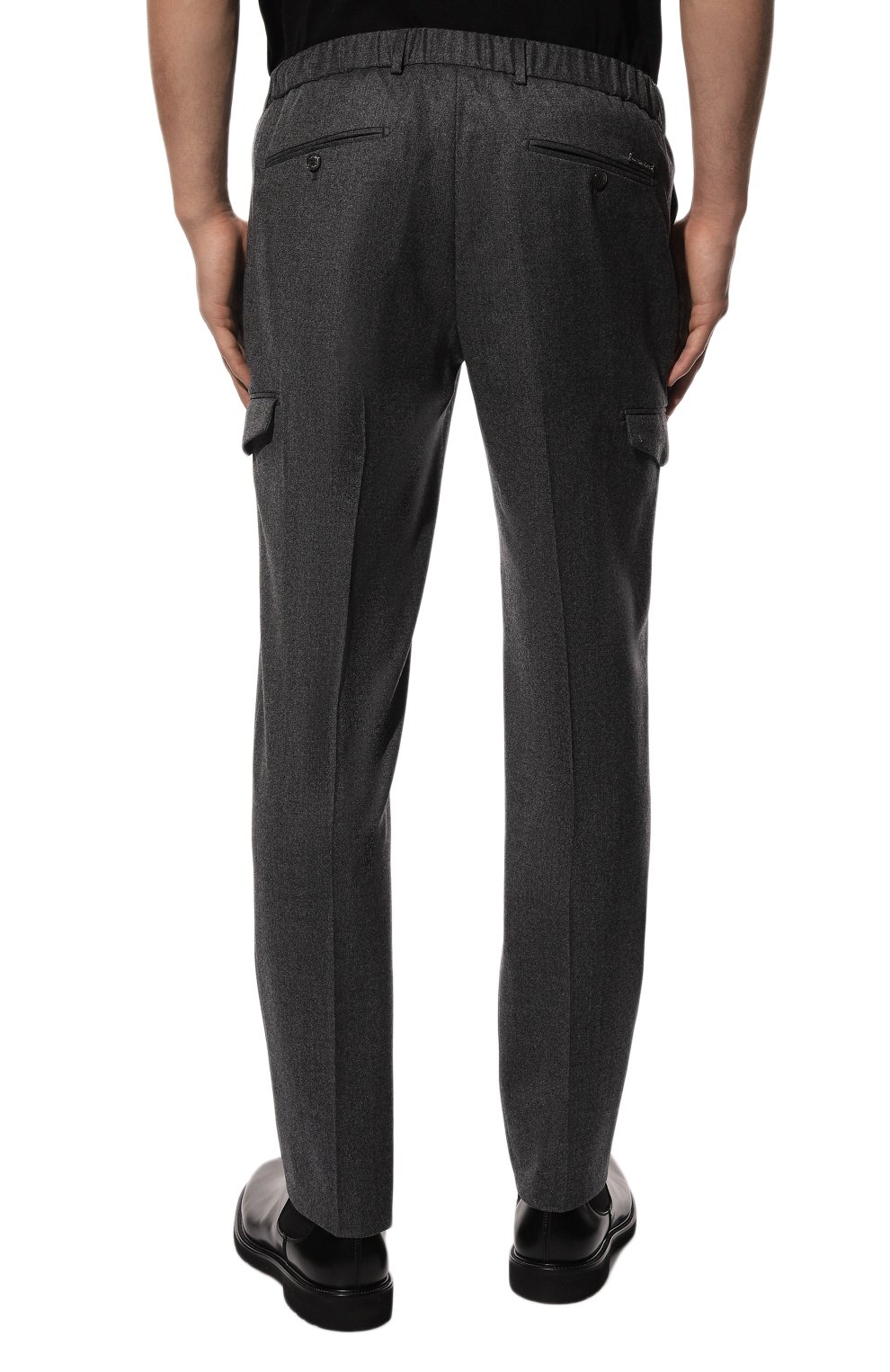 Шерстяные брюки-карго STEFANO RICCI темно-серого цвета по цене 124500 руб., арт. M1T2400301/W0013M, фото 4 Шерстяные брюки-карго STEFANO RICCI, арт. M1T2400301/W0013M, фото 4