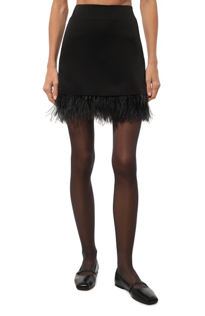Юбка с отделкой перьями BRUNELLO CUCINELLI, арт. M0H38G3702, фото 3