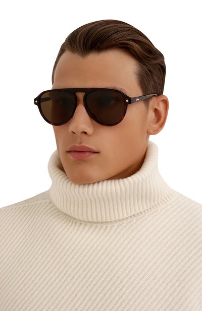 Солнцезащитные очки BRIONI коричневого цвета по цене 26050 руб., арт. 0DE100/P3ZAC, фото 2 Солнцезащитные очки BRIONI, арт. 0DE100/P3ZAC, фото 2