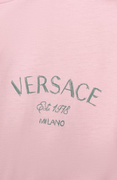 Хлопковая футболка VERSACE, арт. 1018184/1A13083/8A-14A, фото 3
