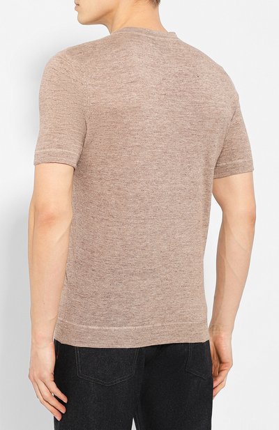Футболка изо льна и хлопка BRUNELLO CUCINELLI, арт. M2L12620, фото 4