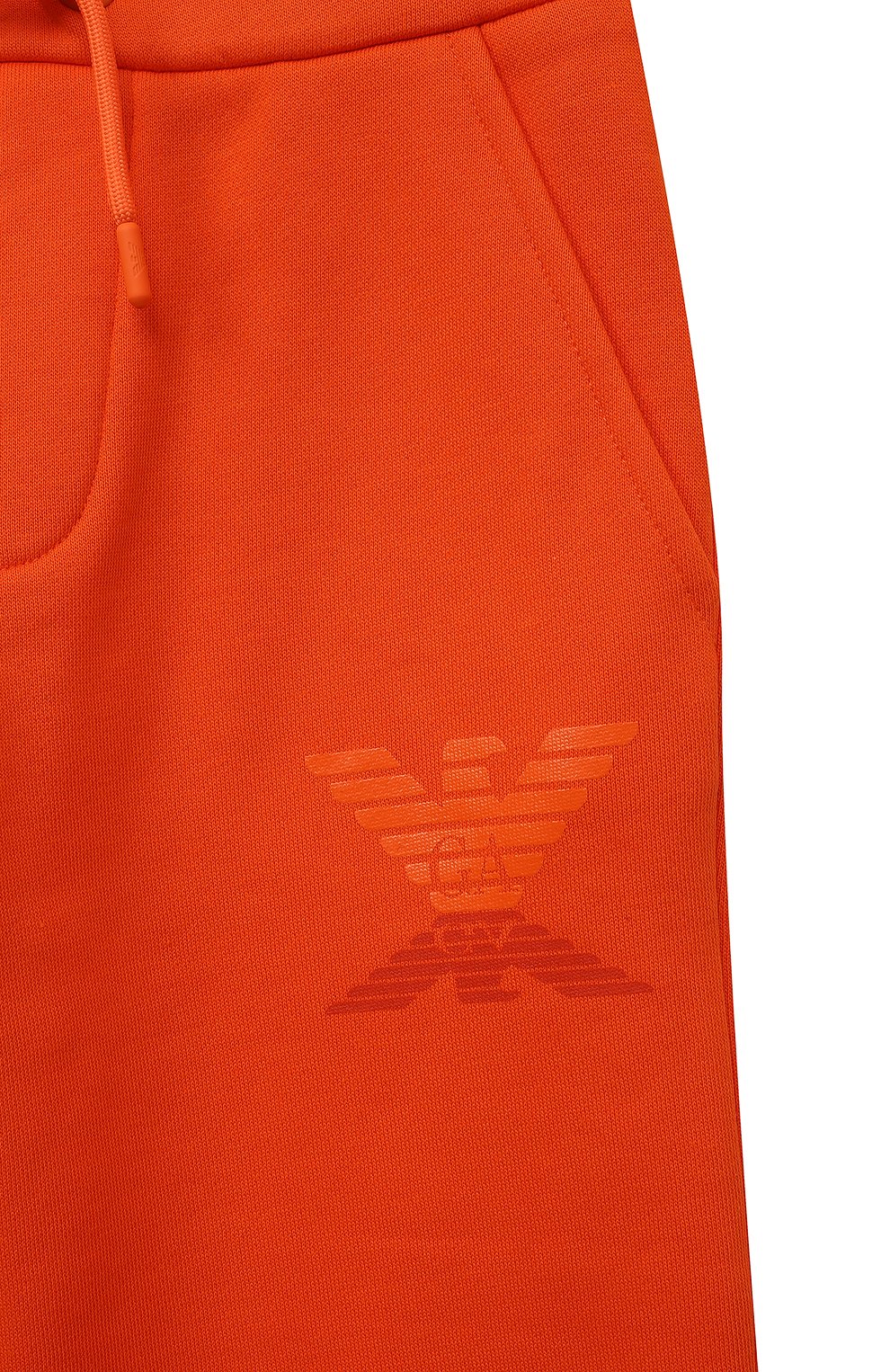 Хлопковые джоггеры EMPORIO ARMANI оранжевого цвета по цене 17950 руб., арт. 6L4PJ7/4J5GZ, фото 3 Хлопковые джоггеры EMPORIO ARMANI, арт. 6L4PJ7/4J5GZ, фото 3