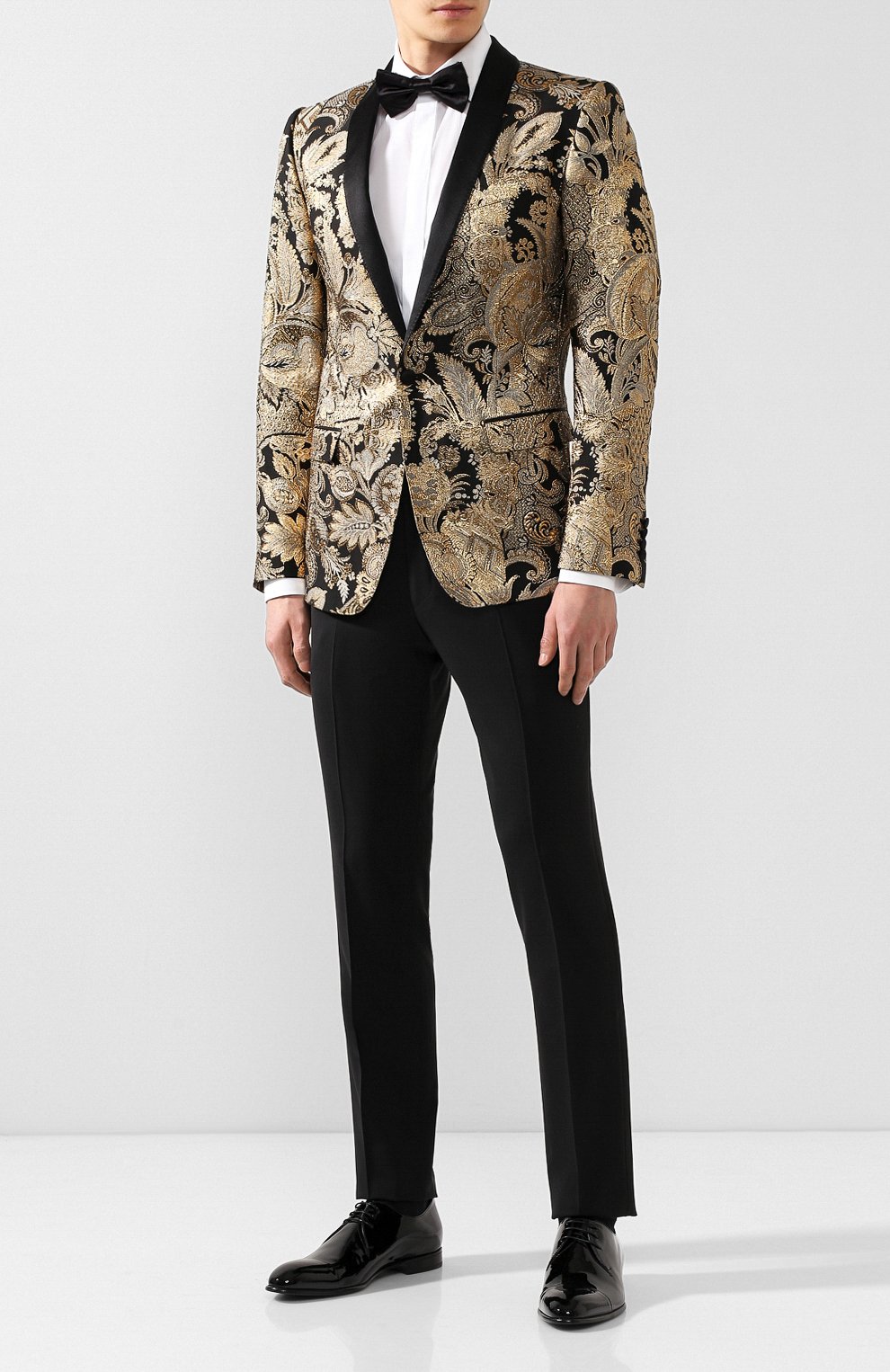 Однобортный пиджак DOLCE & GABBANA золотого цвета по цене 382500 руб., арт. G2JP9T/HJMAH, фото 2 Однобортный пиджак DOLCE & GABBANA, арт. G2JP9T/HJMAH, фото 2