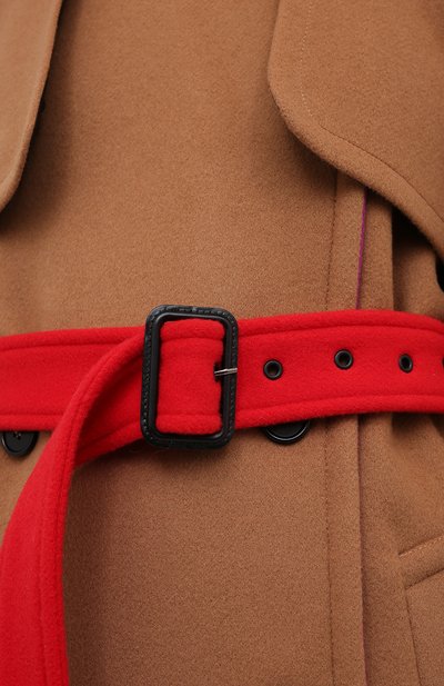 Шерстяное пальто MSGM коричневого цвета по цене 89950 руб., арт. 2941MDC20Y 207521, фото 5 Шерстяное пальто MSGM, арт. 2941MDC20Y 207521, фото 5