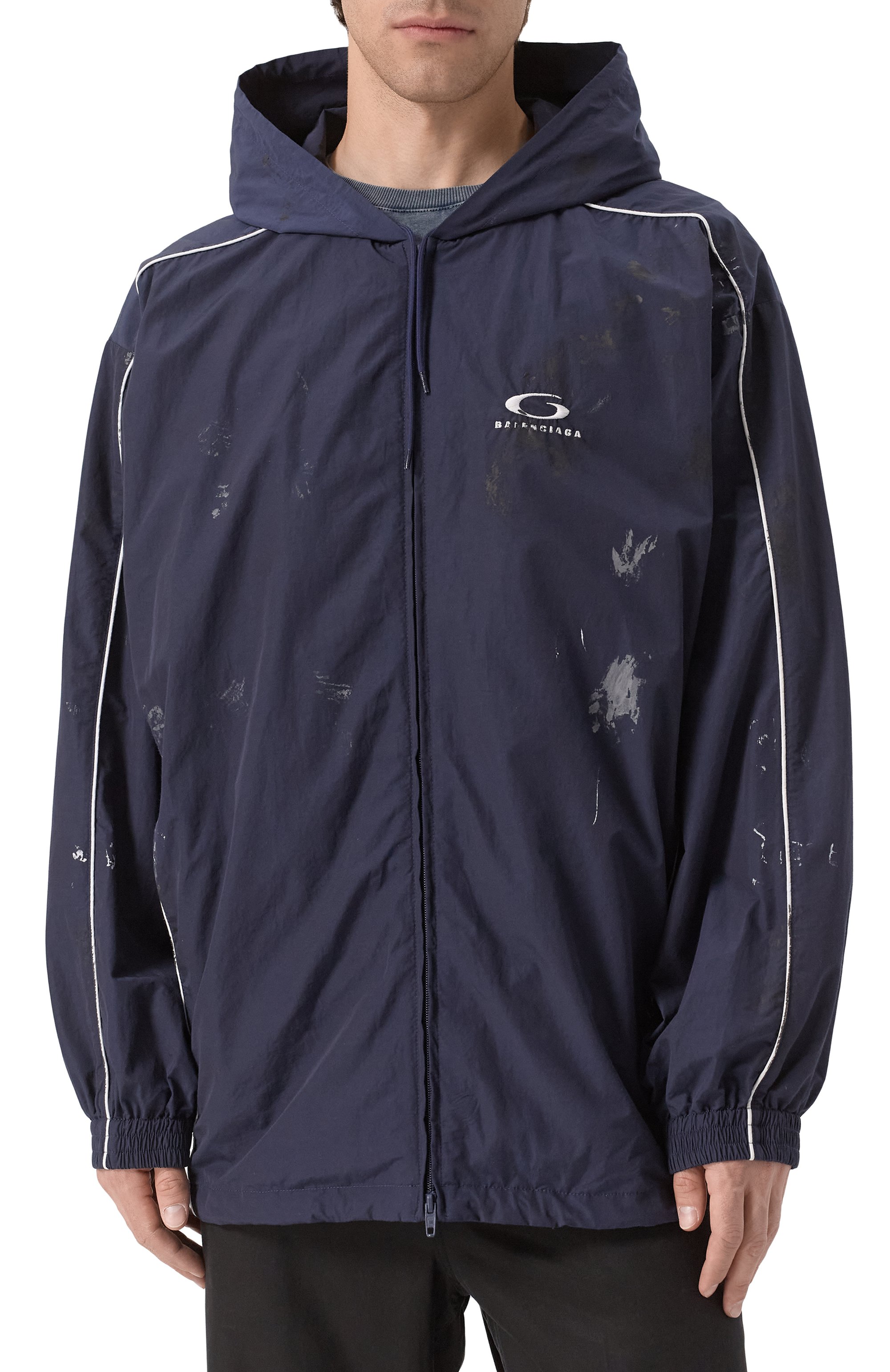 Куртка BALENCIAGA темно-синего цвета по цене 299000 руб., арт. 814394/TPQ38, фото 3 Куртка BALENCIAGA, арт. 814394/TPQ38, фото 3