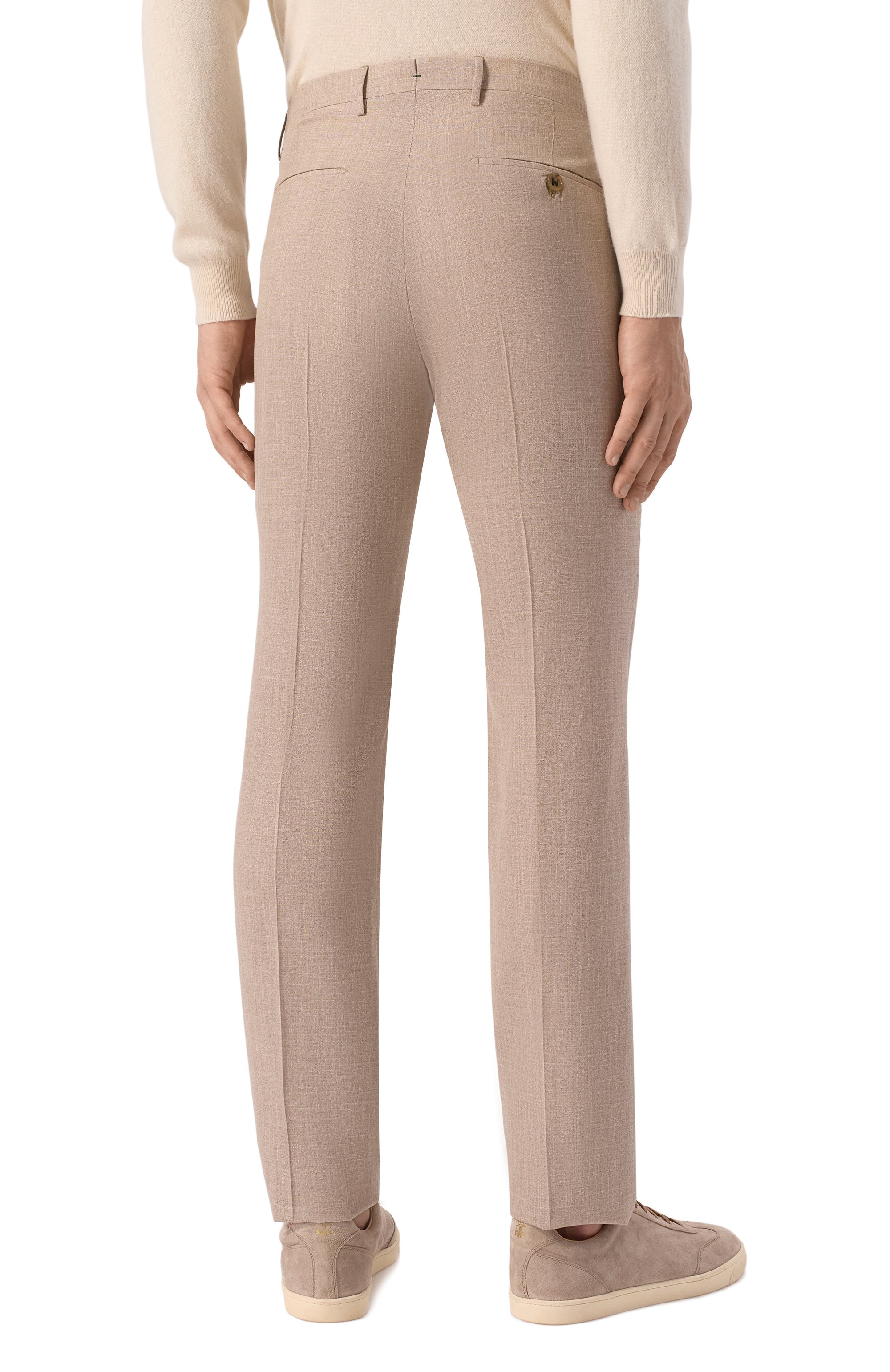 Брюки из шерсти и шелка BERWICH бежевого цвета по цене 49300 руб., арт. VULCAN023/LP184U, фото 4 Брюки из шерсти и шелка BERWICH, арт. VULCAN023/LP184U, фото 4