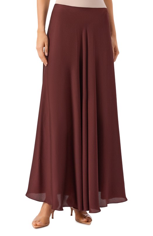 Шелковая юбка Petar Petrov F25TR5B/SILK Коричневый  F25TR5B/SILK Фото 3