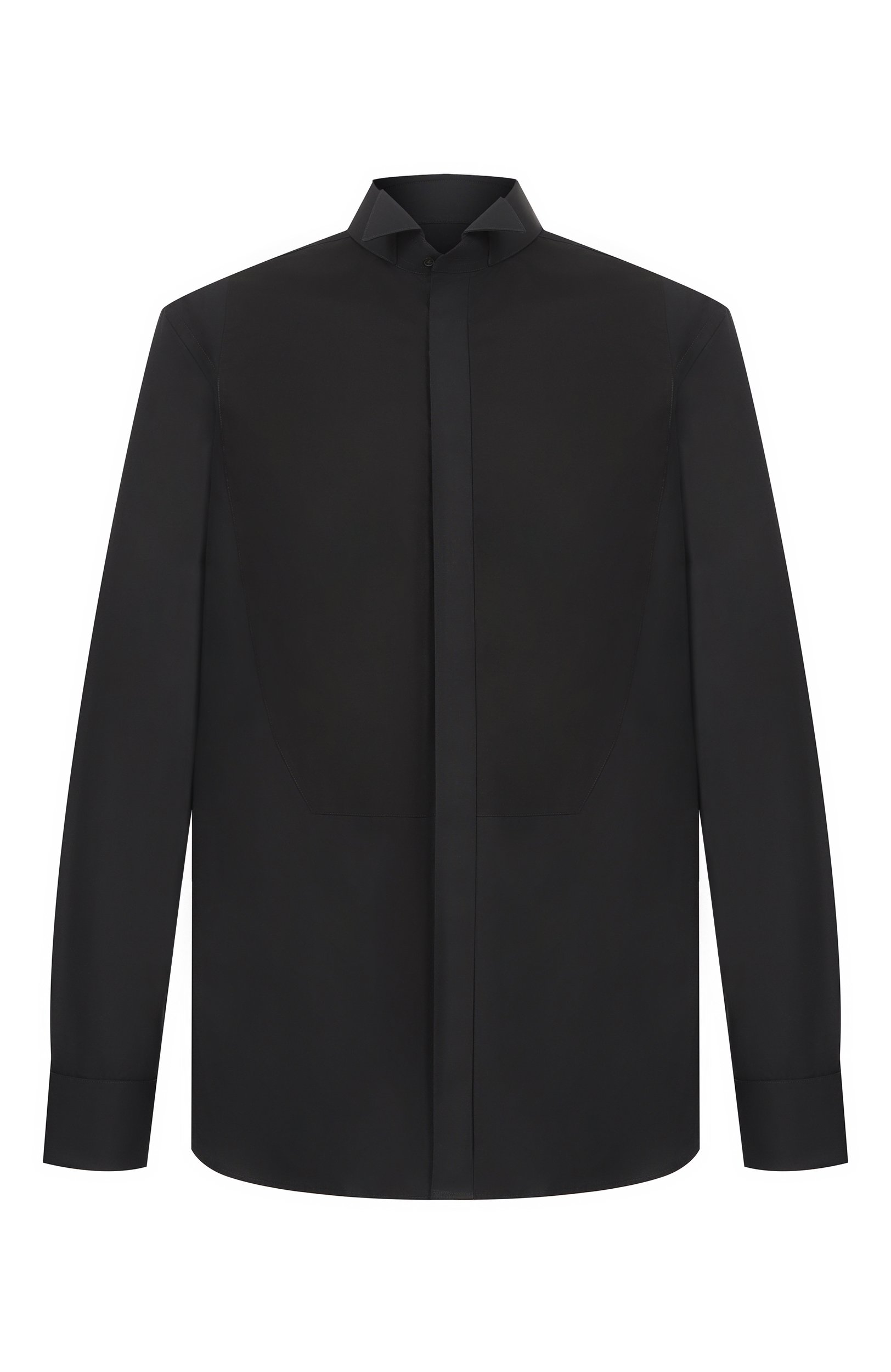 Хлопковая сорочка CORNELIANI черного цвета по цене 44850 руб., арт. 28P916/2A91082, фото 1 Хлопковая сорочка CORNELIANI, арт. 28P916/2A91082, фото 1