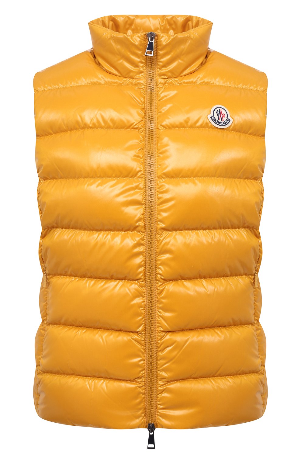 Пуховый жилет MONCLER оранжевого цвета по цене 69950 руб., арт. F2-093-1A525-00-68950, фото 1 Пуховый жилет MONCLER, арт. F2-093-1A525-00-68950, фото 1