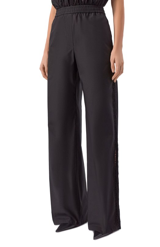 Хлопковые брюки MSGM 4041MDP08/267112 Чёрный  4041MDP08/267112 Фото 3