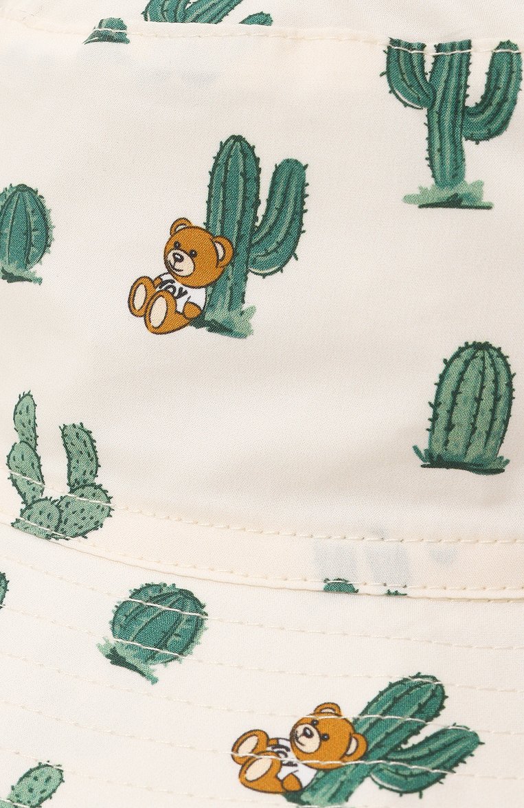 Детская хлопковая панама MOSCHINO разноцветного цвета, арт. HBX013/LLB38 | Фото 3 (Нос: Не проставлено; Материал: Текстиль, Хлопок)