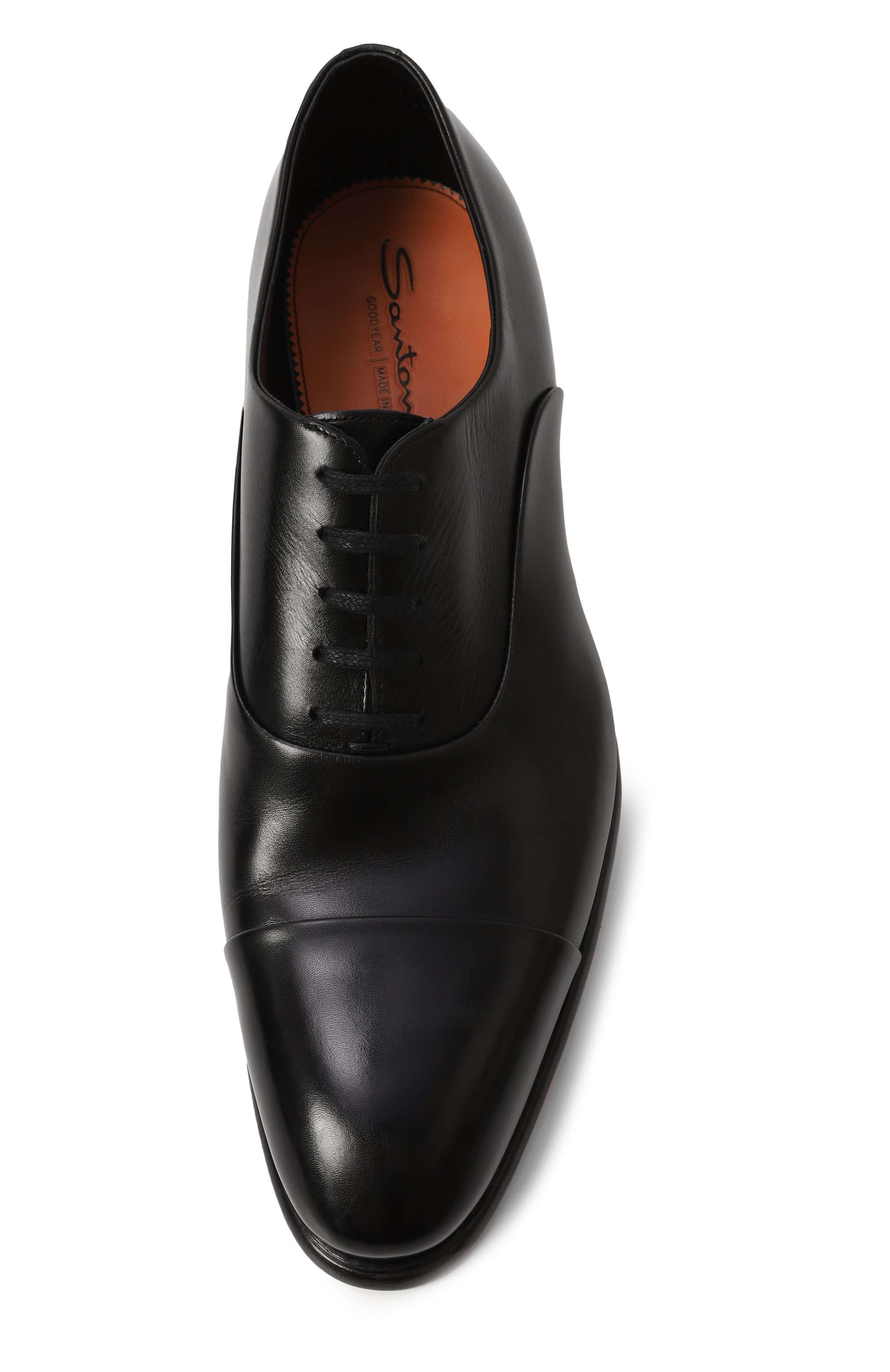 Кожаные оксфорды carter SANTONI черного цвета по цене 108000 руб., арт. MCCR12621MC1HVVDN01, фото 6 Кожаные оксфорды carter SANTONI, арт. MCCR12621MC1HVVDN01, фото 6