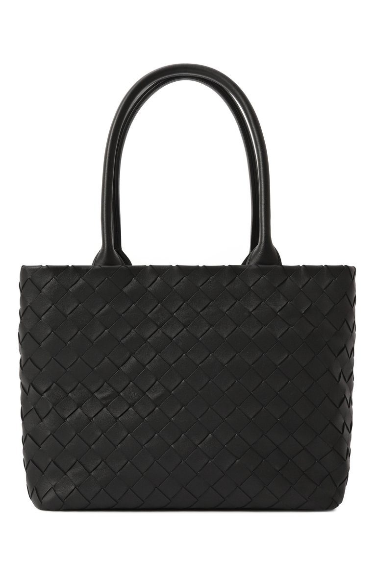 Женская сумка BOTTEGA VENETA черного цвета, арт. 600887/V3UH3 | Фото 6 (Материал: Натуральная кожа; Размер: medium; Материал сплава: Проставлено; Драгоценные камни: Проставлено)