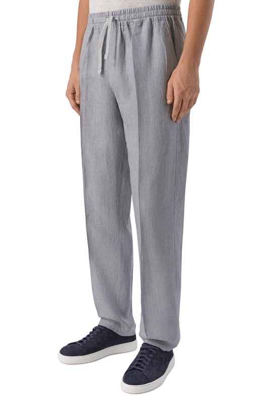 Льняные брюки Fedeli TU000526/LIN0 UNIT0 Серый  TU000526/LIN0 UNIT0 Фото 3