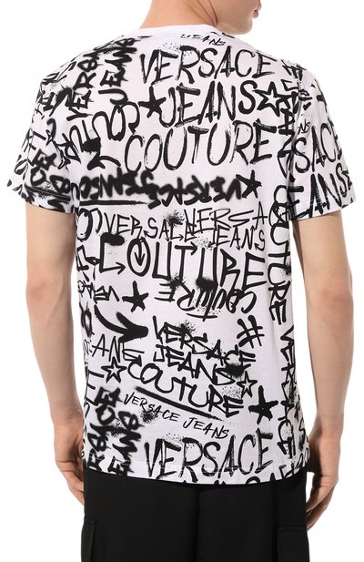 Хлопковая футболка VERSACE JEANS COUTURE, арт. 75GAH6S0/JS211, фото 4