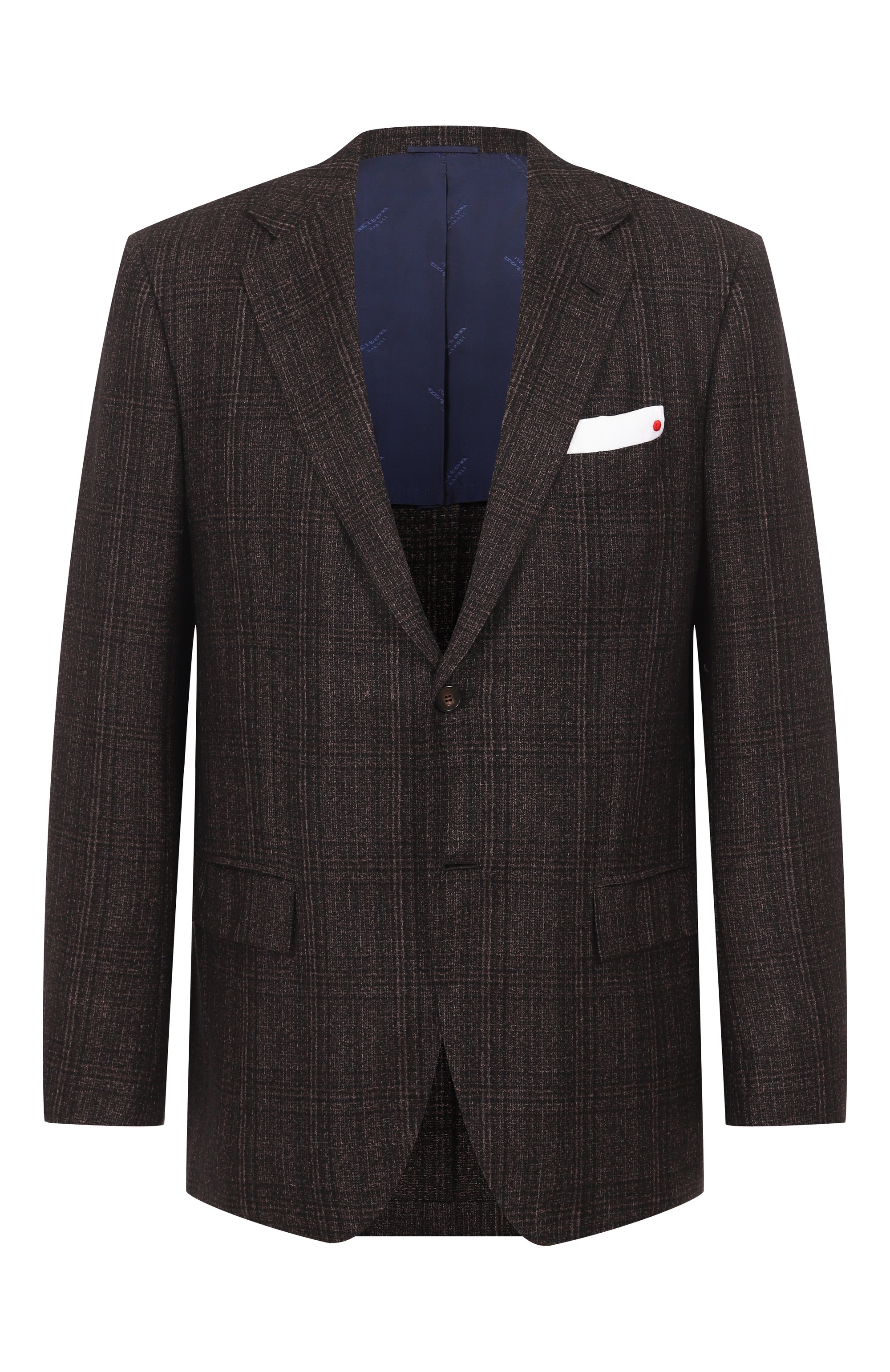 Пиджак из кашемира и шелка KITON темно-коричневого цвета по цене 750000 руб., арт. UG81K01T73, фото 1 Пиджак из кашемира и шелка KITON, арт. UG81K01T73, фото 1