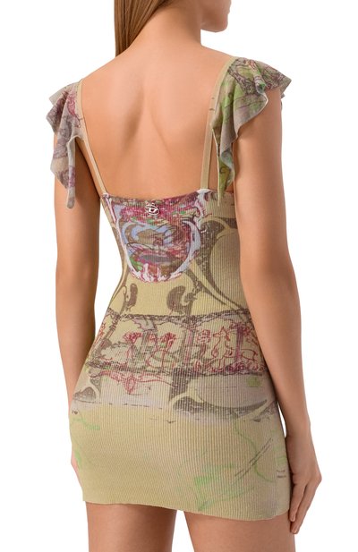 Хлопковое платье DIESEL разноцветного цвета по цене 48600 руб., арт. A18871/0AFBZ, фото 4 Хлопковое платье DIESEL, арт. A18871/0AFBZ, фото 4