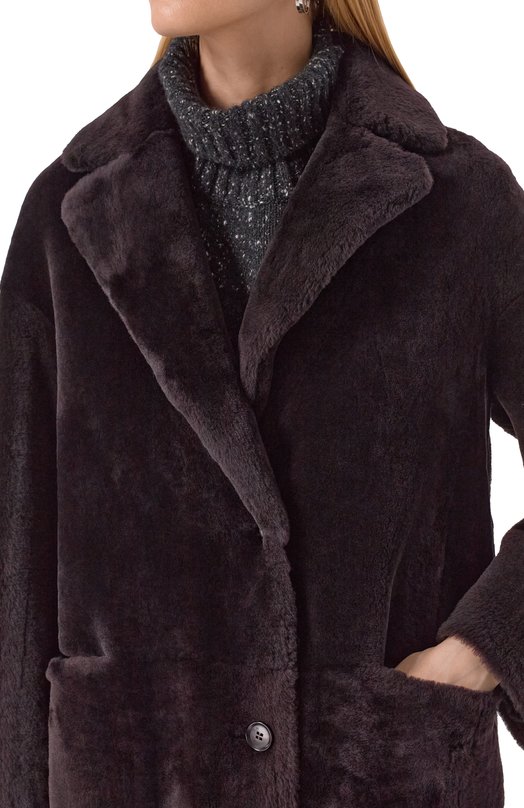 Двусторонняя дубленка из овчины Kiton D60672K0546F07 Коричневый  D60672K0546F07 Фото 5