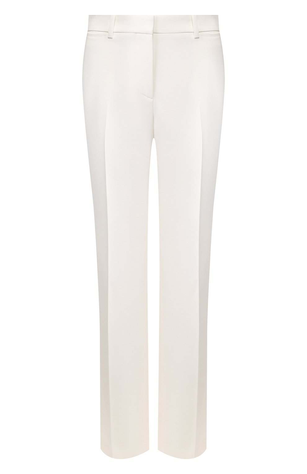 Шерстяные брюки VICTORIA BECKHAM белого цвета по цене 111500 руб., арт. 1220WTR001203F, фото 1 Шерстяные брюки VICTORIA BECKHAM, арт. 1220WTR001203F, фото 1