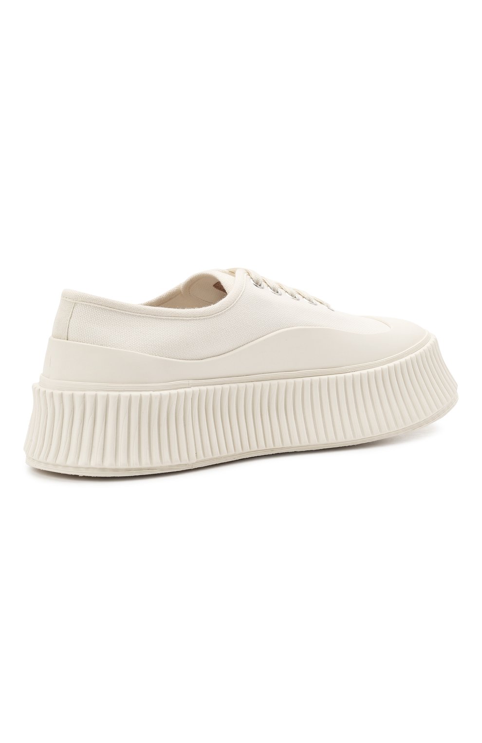 Текстильные кеды JIL SANDER белого цвета по цене 62350 руб., арт. JS36072A-13066, фото 4 Текстильные кеды JIL SANDER, арт. JS36072A-13066, фото 4