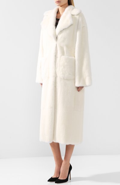 Шуба с накладными карманами и логотипом бренда на спине VALENTINO, арт. QF3FA5851CF, фото 3