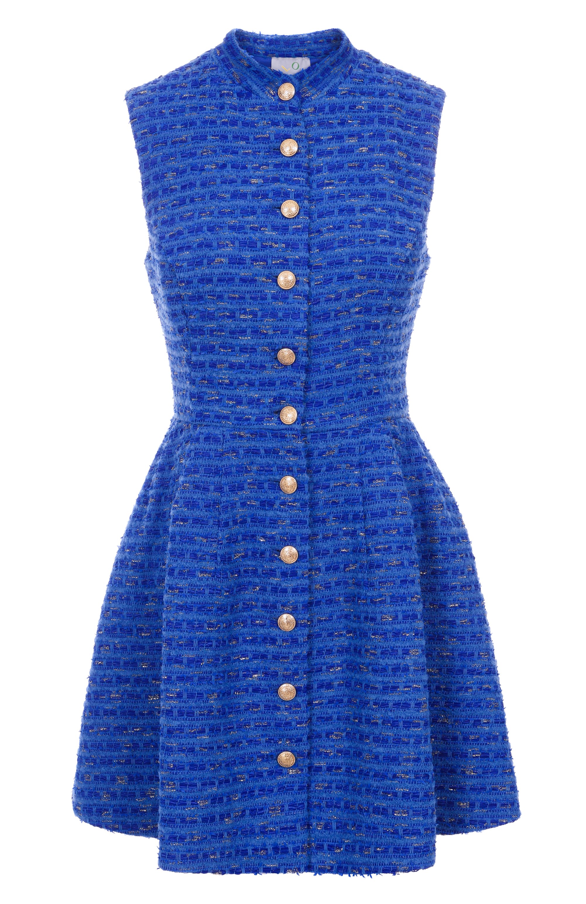 Твидовое платье OLOLOL синего цвета по цене 89000 руб., арт. OLD308/8883.404/S25, фото 1 Твидовое платье OLOLOL, арт. OLD308/8883.404/S25, фото 1