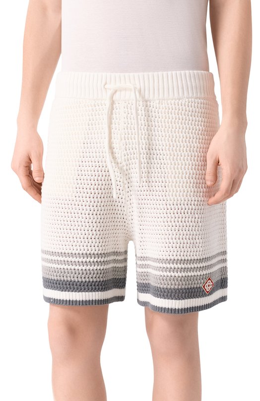 Хлопковые шорты Casablanca M-SP26-KW-934-01 Белый  M-SP26-KW-934-01 Фото 3