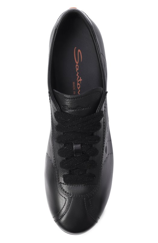 Кожаные кеды Santoni WBYG61449NEATFIY Чёрный  WBYG61449NEATFIY Фото 6