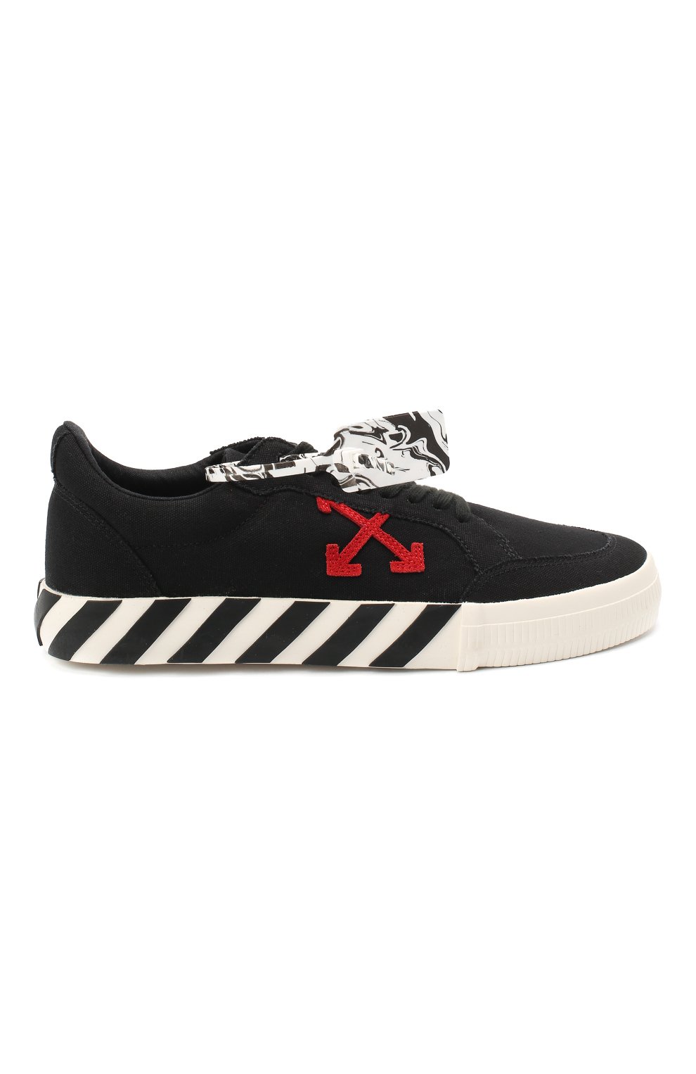 Текстильные кеды vulcanized OFF-WHITE черного цвета по цене 21050 руб., арт. 0MIA085E20FAB0011025, фото 6 Текстильные кеды vulcanized OFF-WHITE, арт. 0MIA085E20FAB0011025, фото 6