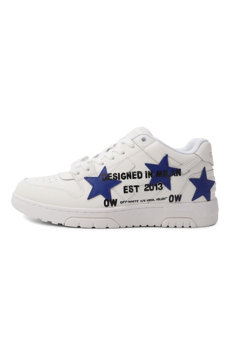 Мужские комбинированные кеды out of office OFF-WHITE белого цвета, арт. 0MIA189S25LEA00D | Фото 4 (Материал внешний: Натуральная кожа; Подошва: Массивная; Материал внутренний: Текстиль; Автоматизация ТО: Проставлено; Кросс-КТ: Низкие; Стили: Классический; Автоматизация состава: Проставлено; Материал утеплителя: Без утеплителя)