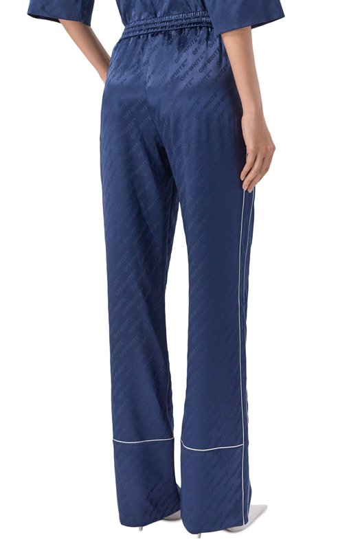 Атласные брюки Off-White 0WCA18ZF25FAB001 Синий  0WCA18ZF25FAB001 Фото 4