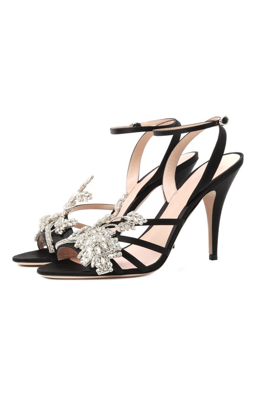 Текстильные босоножки Ladycrush 100 Valentino 7W2S0MR6/GYK Чёрный 7W2S0MR6/GYK