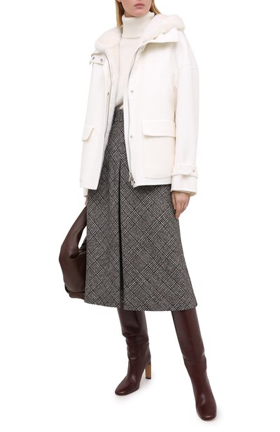 Кашемировое пальто KITON белого цвета по цене 1270000 руб., арт. D50684K05I38, фото 2 Кашемировое пальто KITON, арт. D50684K05I38, фото 2