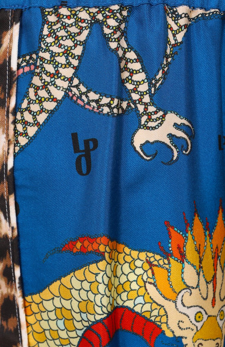 Женские шелковые брюки LA PRESTIC OUISTON голубого цвета, арт. SP25WPA27A | Фото 6 (Длина (брюки, джинсы): Стандартные; Материал внешний: Шелк; Силуэт Ж (брюки и джинсы): Широкие; Женское Кросс-КТ: Брюки-одежда; Стили: Кэжуэл; Автоматизация состава: Проставлено; Автоматизация ТО: Проставлено)