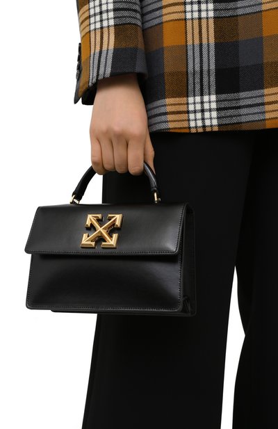 Сумка 1.4 jitney OFF-WHITE черного цвета по цене 127500 руб., арт. 0WNA092R21LEA003, фото 2 Сумка 1.4 jitney OFF-WHITE, арт. 0WNA092R21LEA003, фото 2