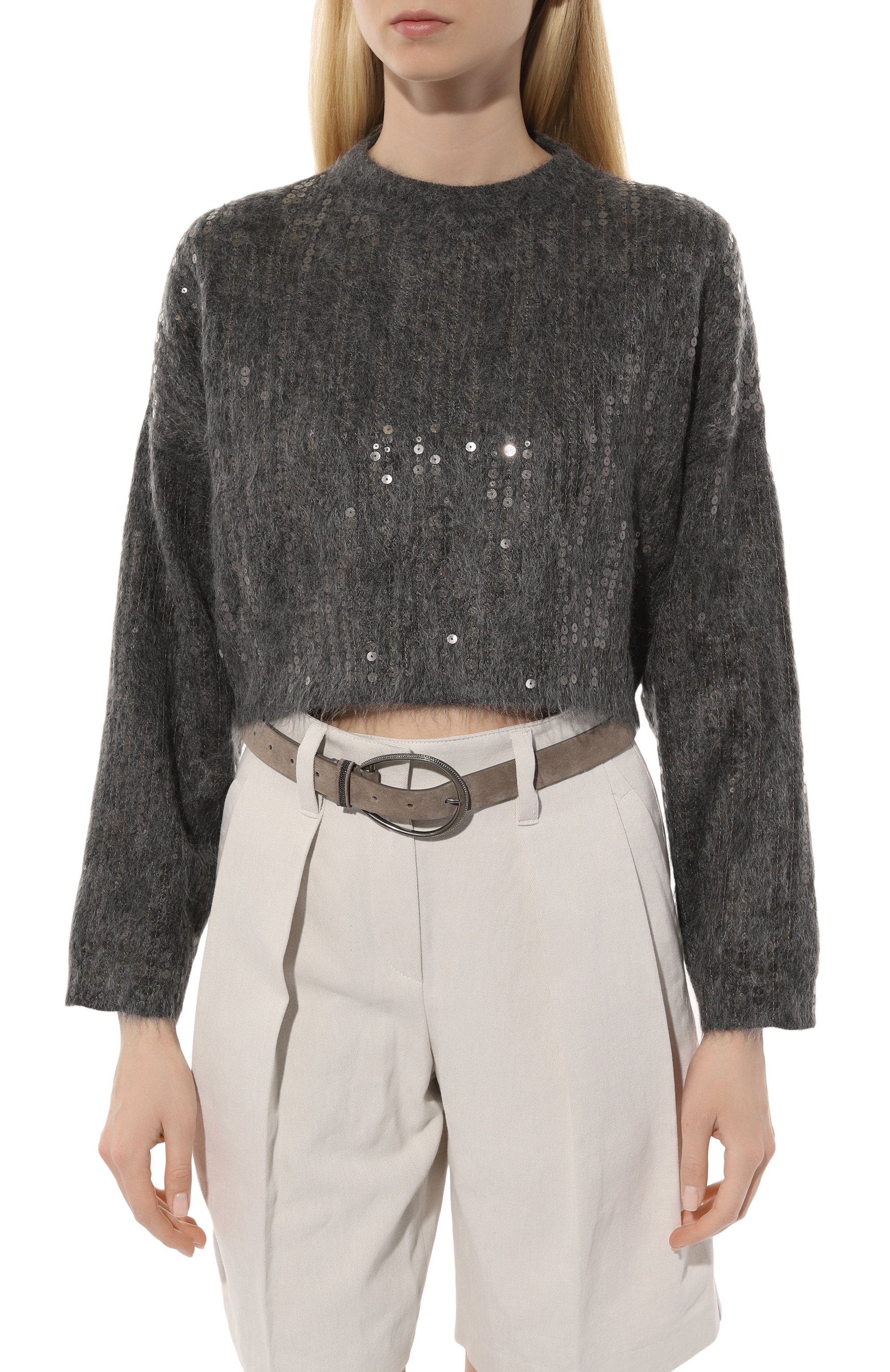 Свитер из шерсти и кашемира BRUNELLO CUCINELLI, арт. MBP143000, фото 3