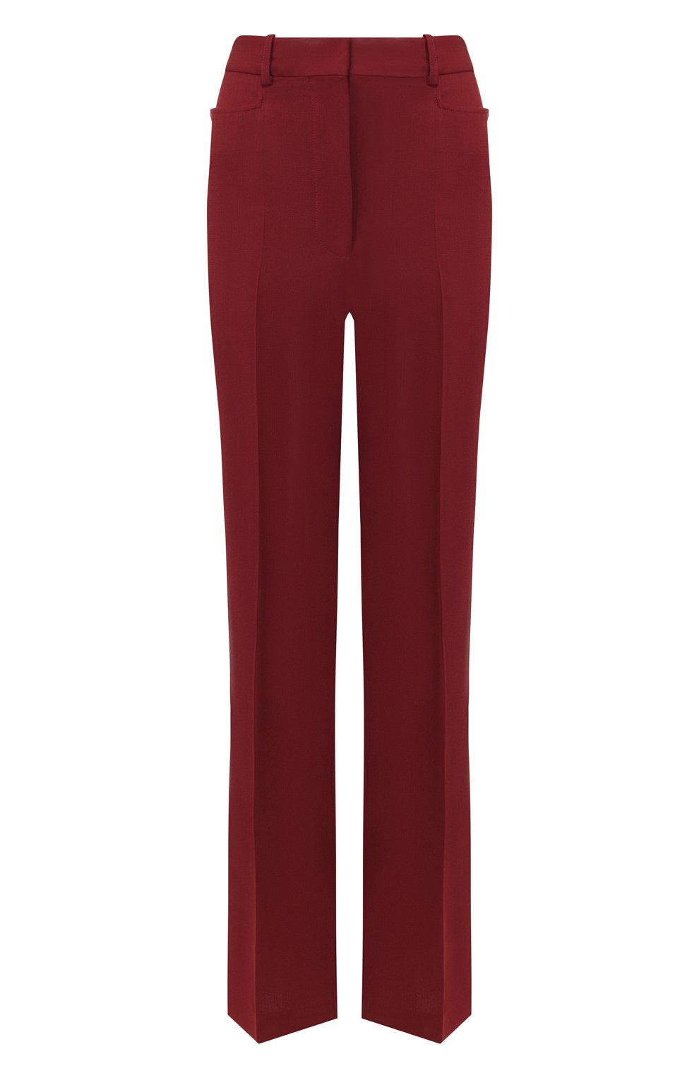 Брюки VICTORIA BECKHAM бордового цвета по цене 82950 руб., арт. 1120WTR000629C, фото 1 Брюки VICTORIA BECKHAM, арт. 1120WTR000629C, фото 1