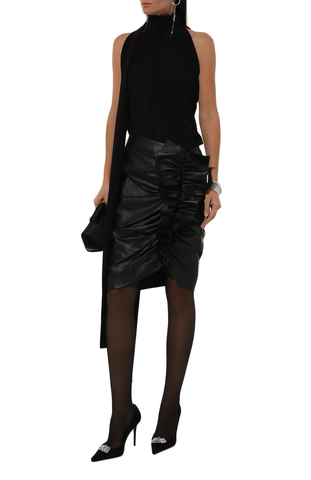 Кожаная юбка NINA RICCI, арт. 24AUJU016LB0072, фото 2