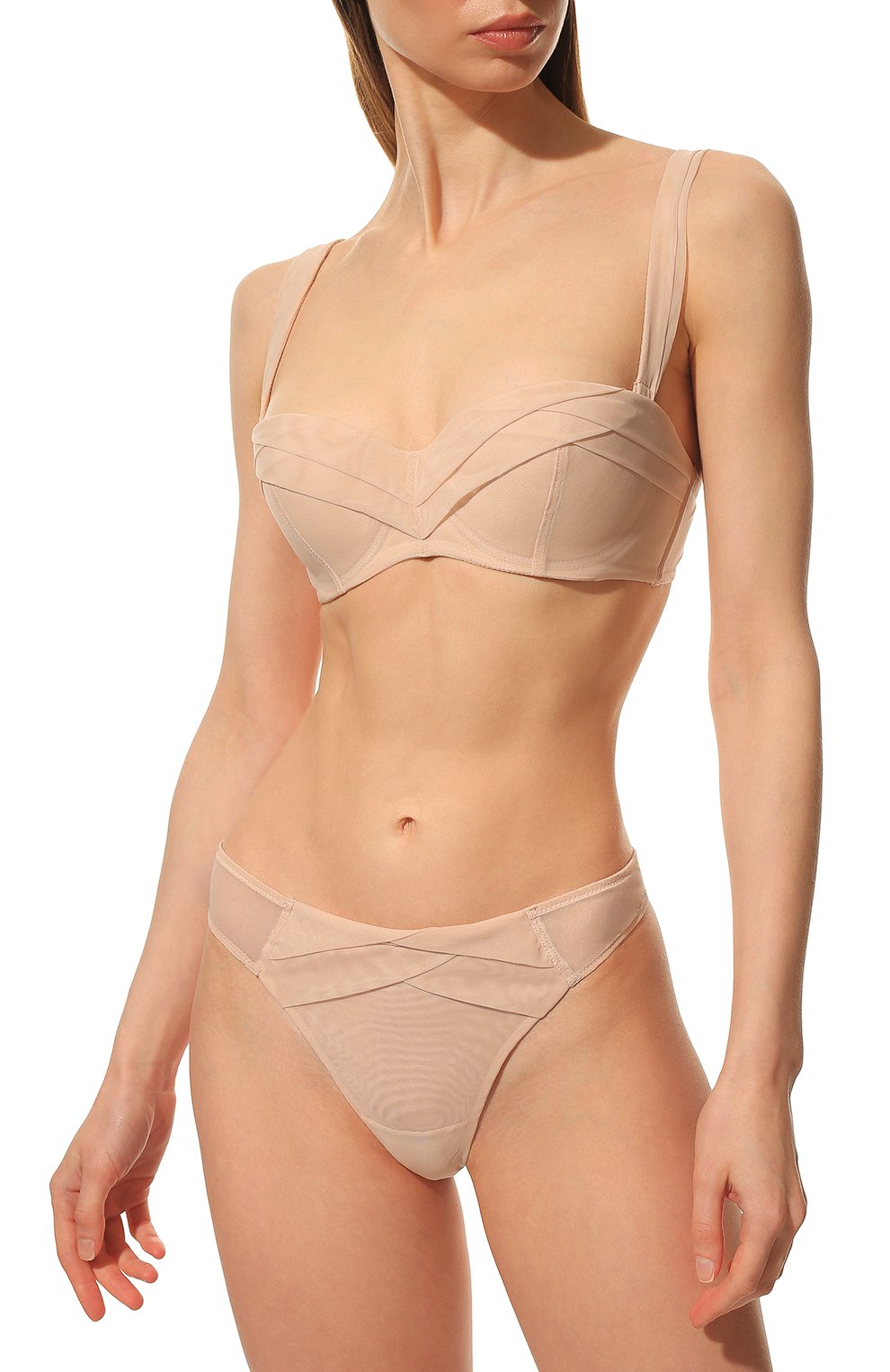 Трусы-стринги CHANTAL THOMASS светло-бежевого цвета по цене 6640 руб., арт. T00780, фото 2 Трусы-стринги CHANTAL THOMASS, арт. T00780, фото 2