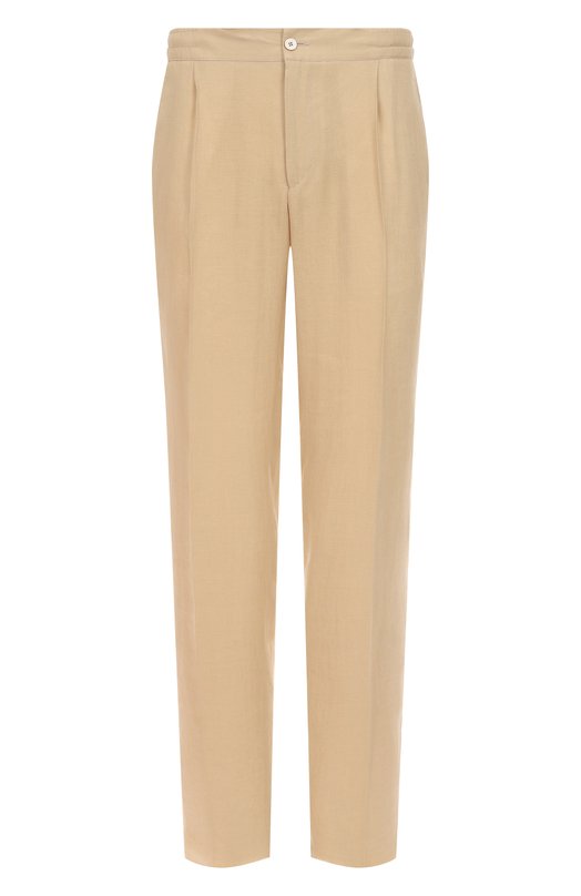 Льняные брюки Kiton UPN01H0928606 Бежевый UPN01H0928606