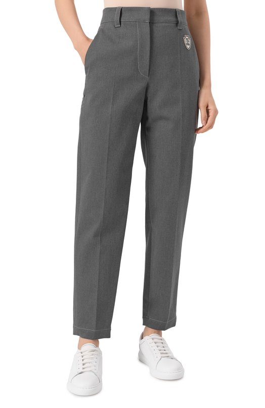 Хлопковые брюки Brunello Cucinelli MA126P8873 Серый  MA126P8873 Фото 3