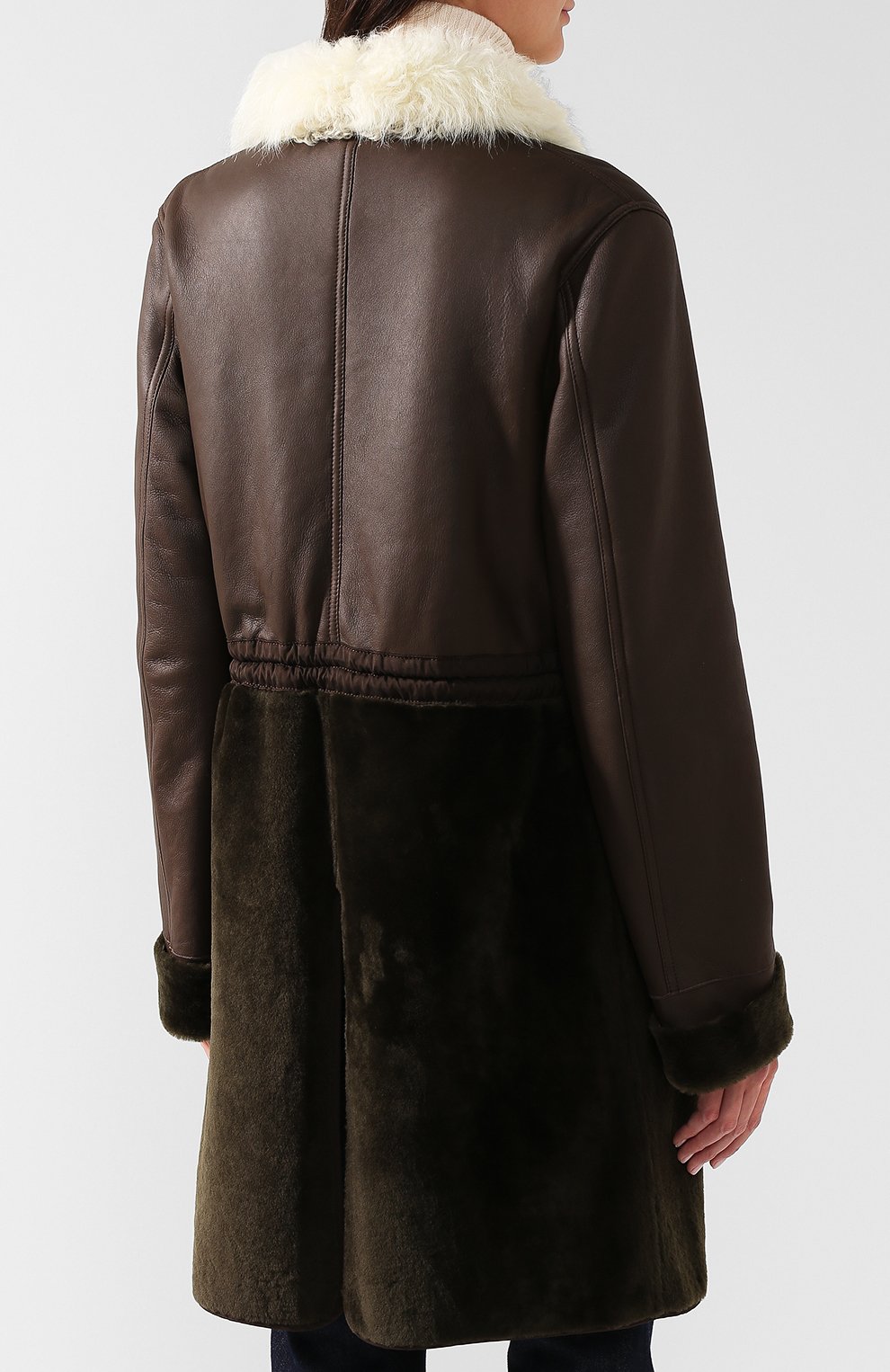 Дубленка из овчины CHLOÉ хаки цвета по цене 985000 руб., арт. CHC18ACM03206, фото 4 Дубленка из овчины CHLOÉ, арт. CHC18ACM03206, фото 4
