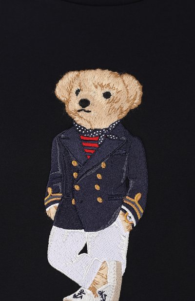 Хлопковая футболка RALPH LAUREN темно-синего цвета по цене 68950 руб., арт. 790786266, фото 5 Хлопковая футболка RALPH LAUREN, арт. 790786266, фото 5