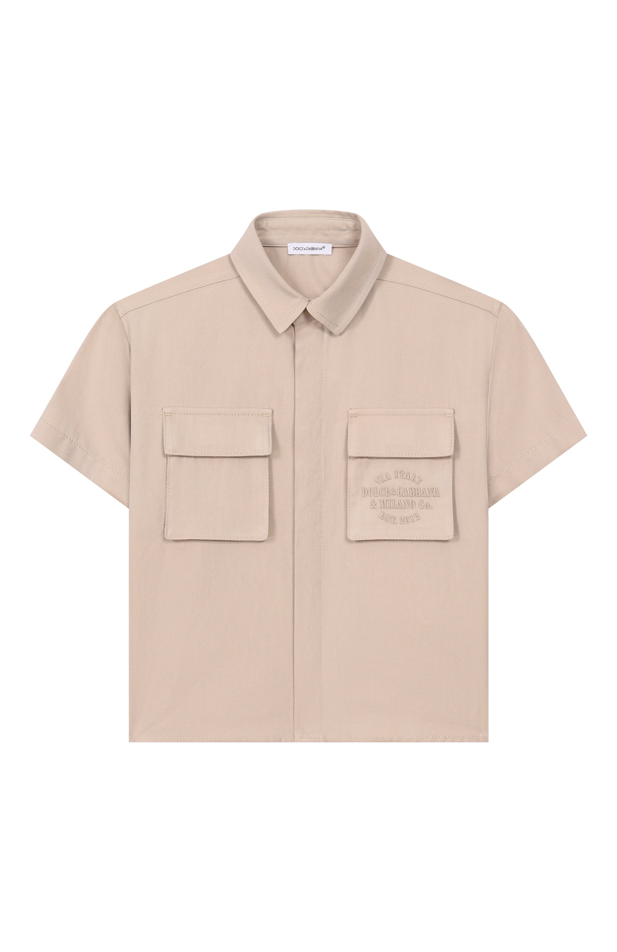 Хлопковая рубашка DOLCE & GABBANA, арт. L44S74/FU63D_001, фото 1